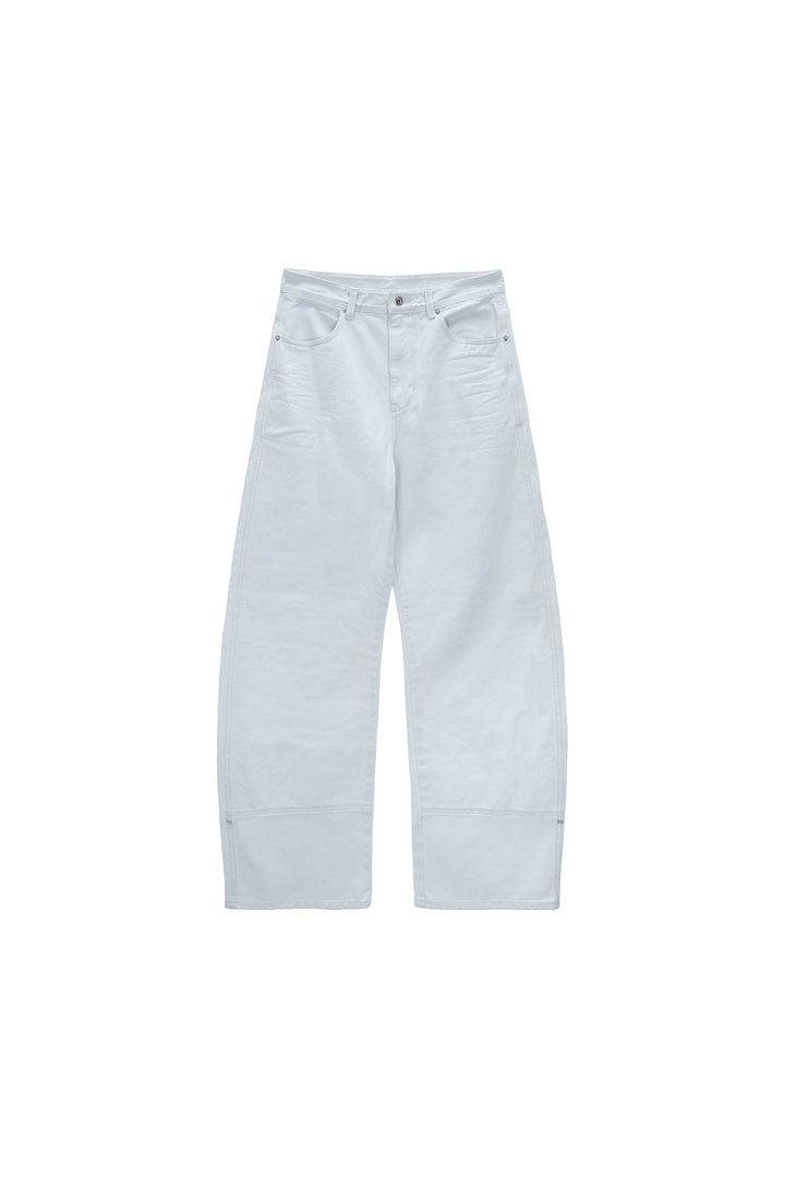 Matinkim Wide Cut Point Denim Pants For Men IN Light Blue