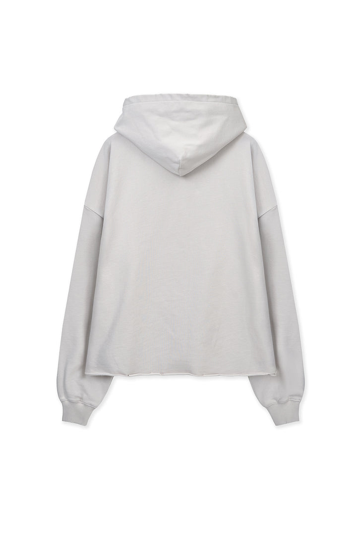Matinkim Raw Edge Hem Sweat Hoody IN Light Beige