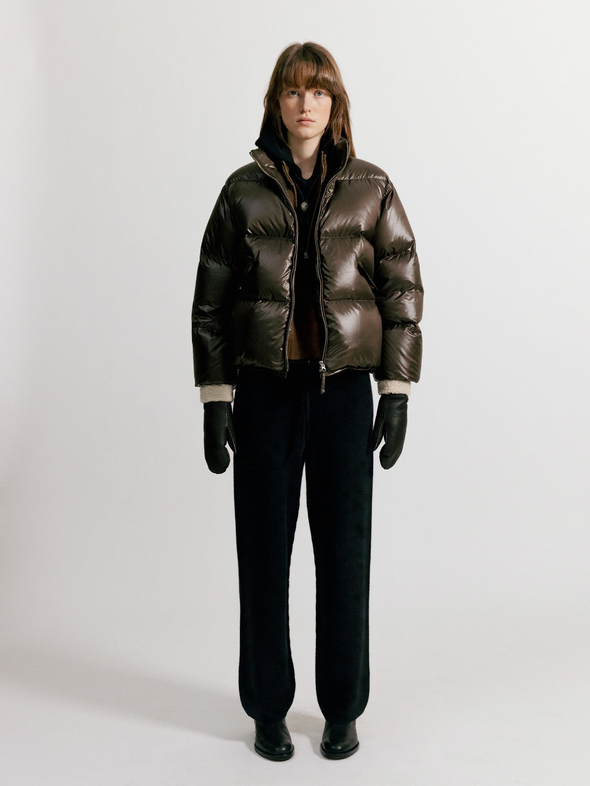 Nothing Written Hoore puffer jacket (Vintage brown)