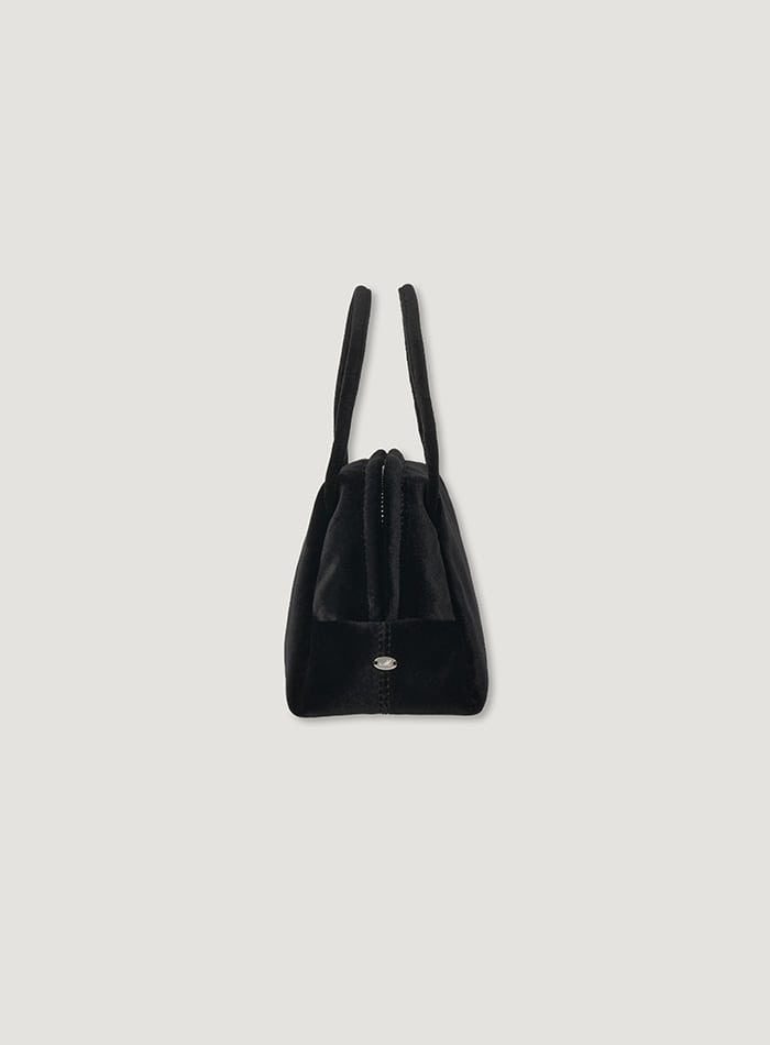 Mango Maniplease Bijou Velvet Bag Black