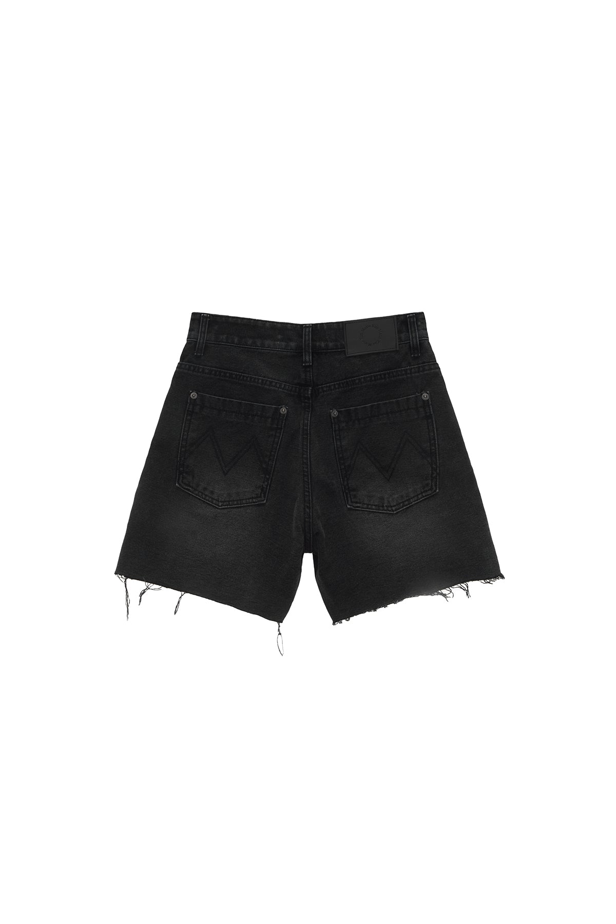 Matinkim Cut Out Point Denim Shorts IN Black