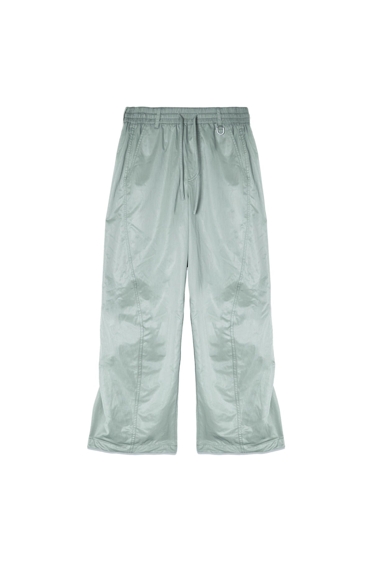 [matinkim] GLOSSY BANDING TRACK PANTS IN MINT