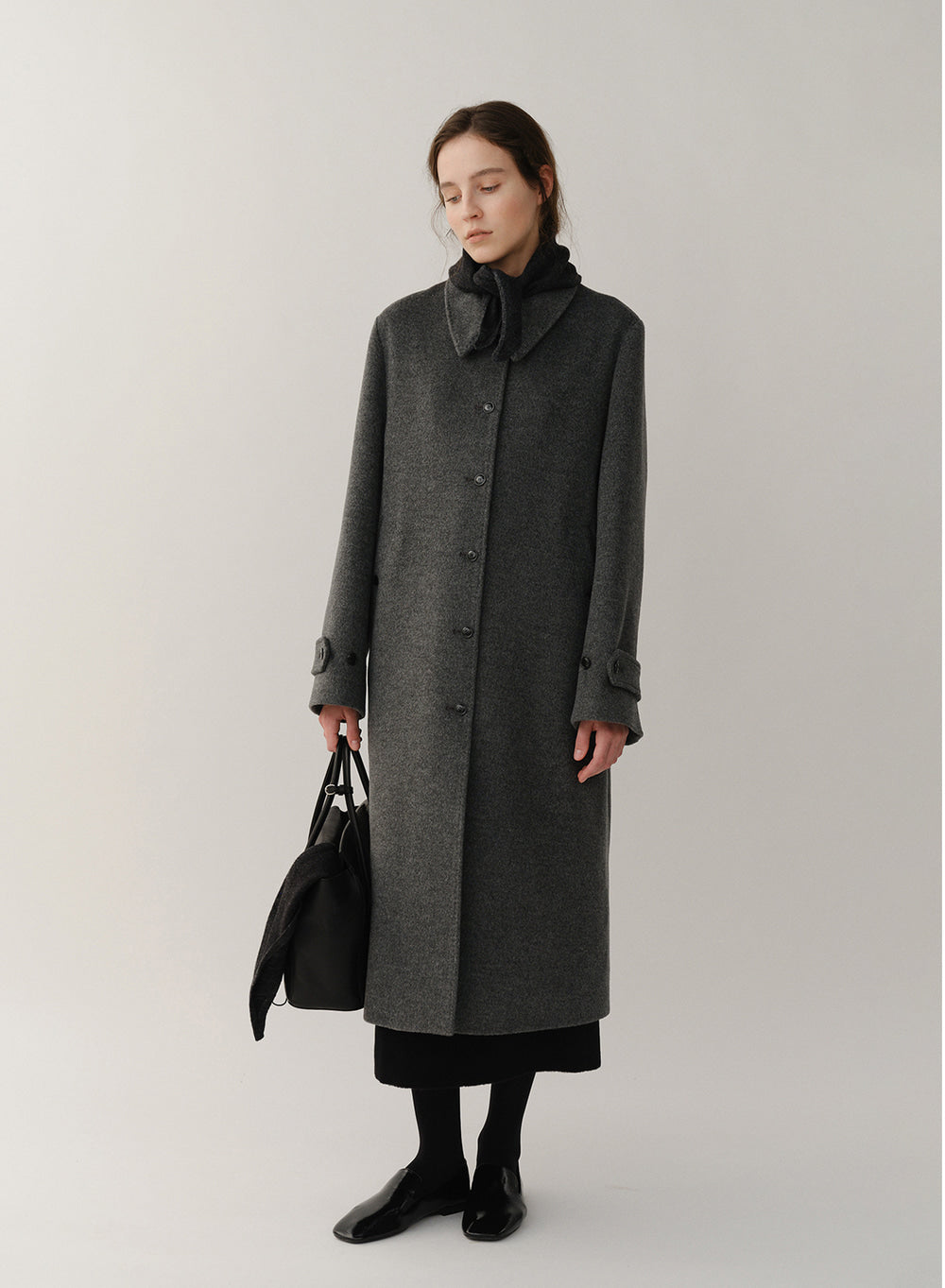 Kindersalmon Courie Coat Melange Slate