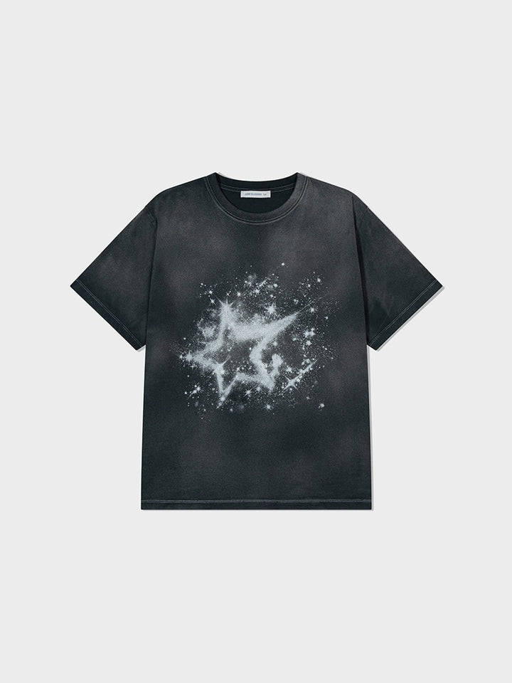 Low Classic Vintage Washed Sparkling T-Shirt Charcoal