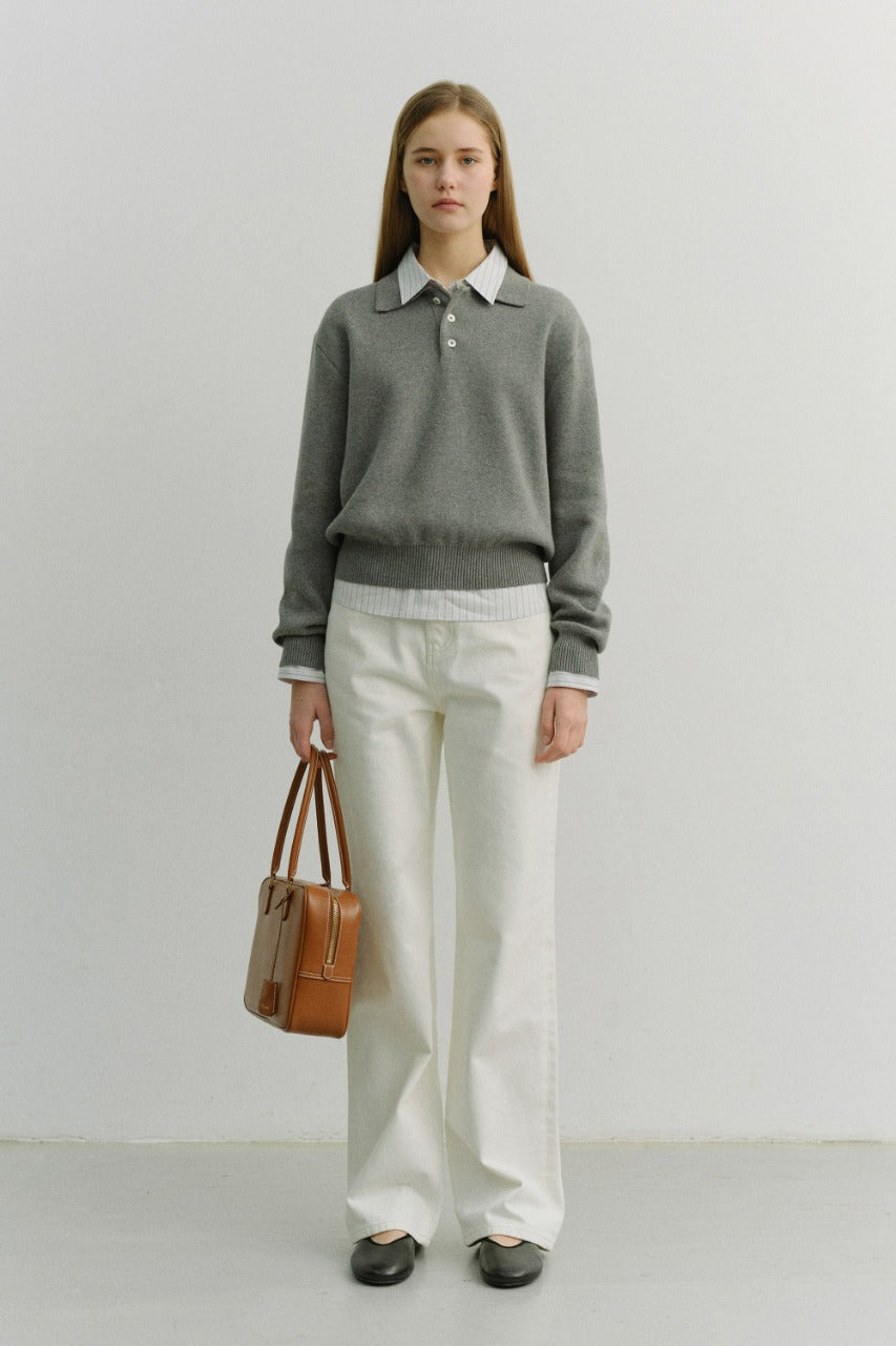 Dunst 90S Wide Leg New Jeans Cream White