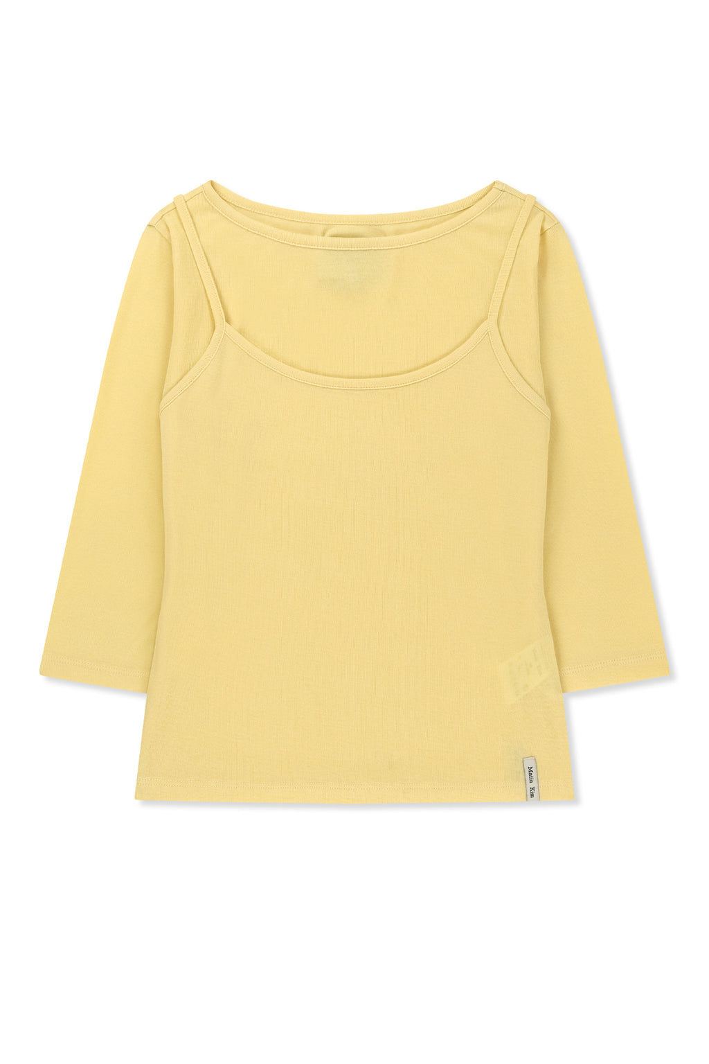 Matinkim 3/4 Sleeve Top & Tank Layered Set IN Yellow