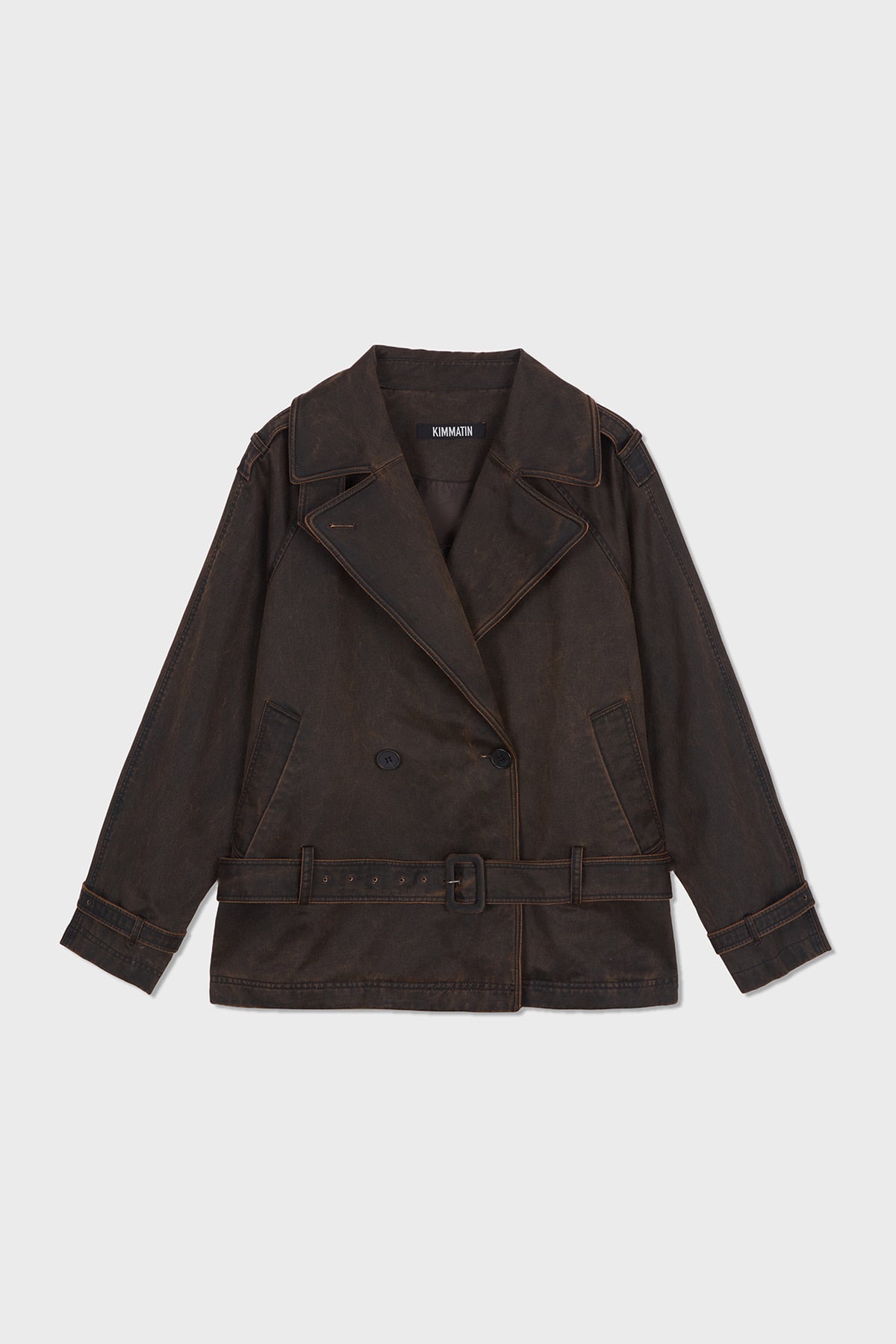 Matinkim Washed Trench Jacket IN Brown