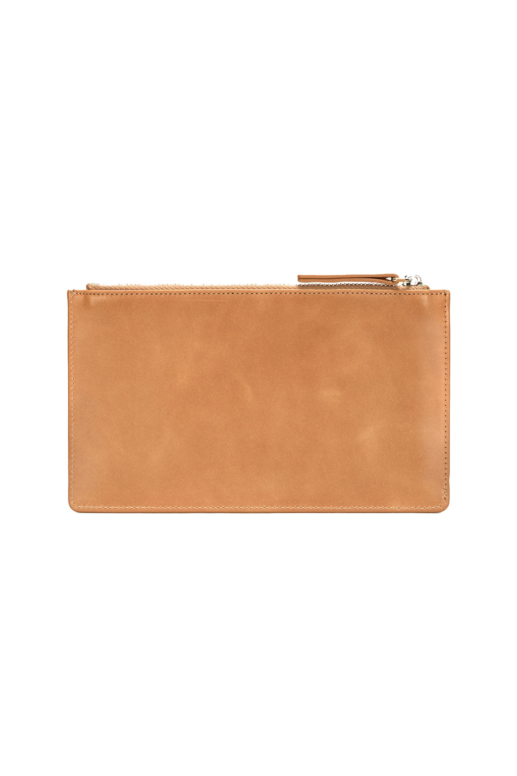 [matinkim] VINTAGE LEATHER CLUTCH BAG IN BEIGE