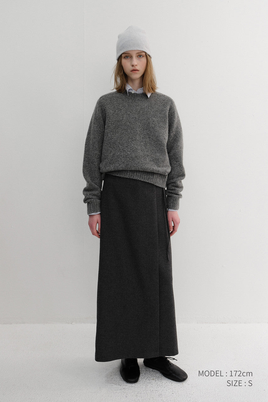 Dunst Unisex Shaggy Dog Sweater Melange Grey