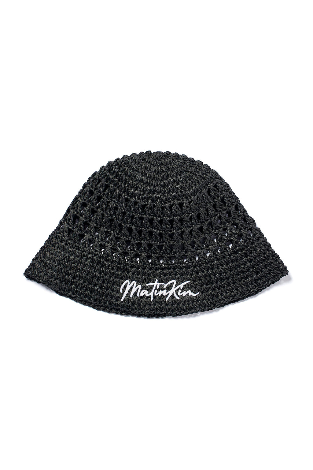 Matinkim Matin Paper Knit Bucket Hat IN Black