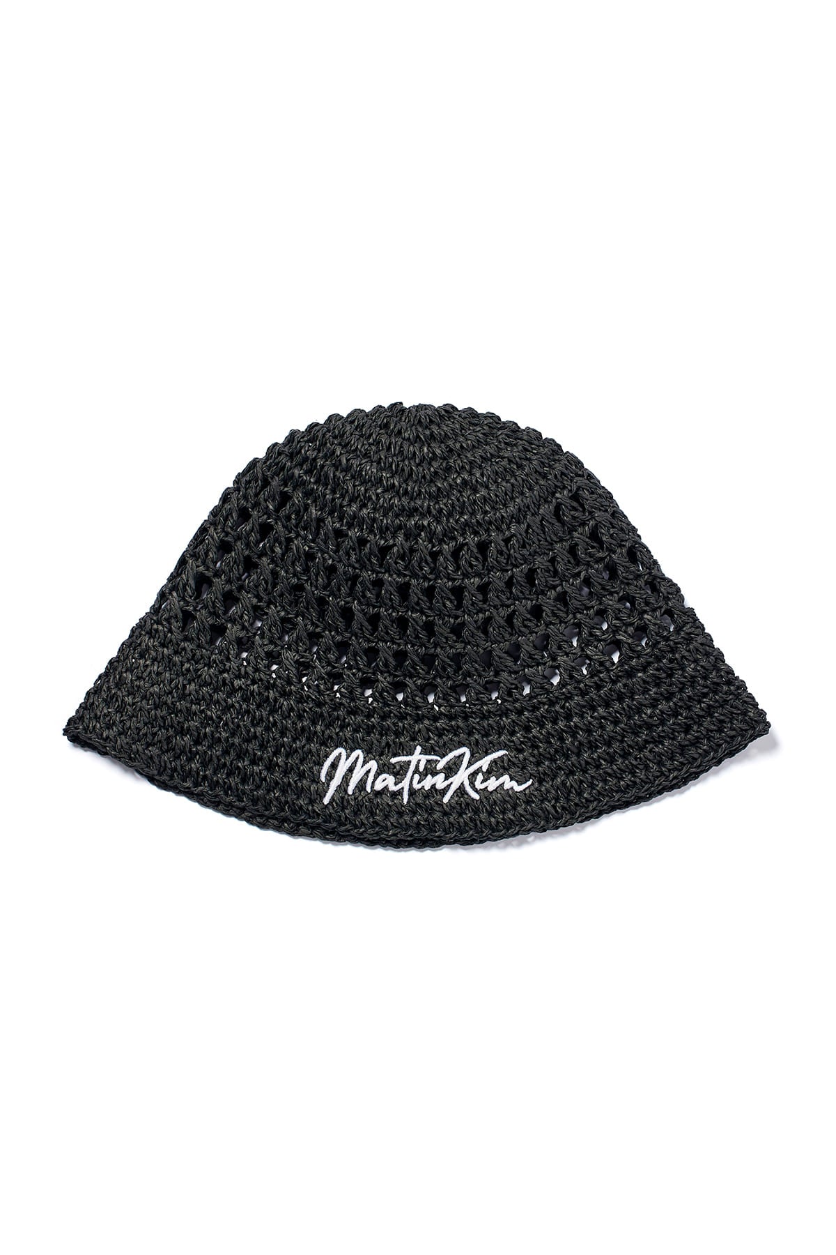 Matinkim Matin Paper Knit Bucket Hat IN Black