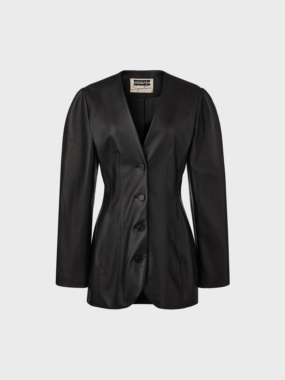 EENK Hourglass Leather Jacket - Black