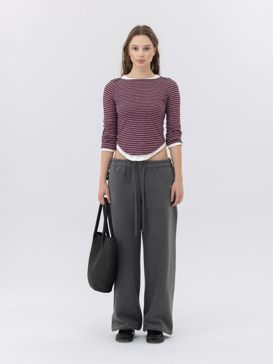GLOWNY G Fleece Pants (Charcoal)