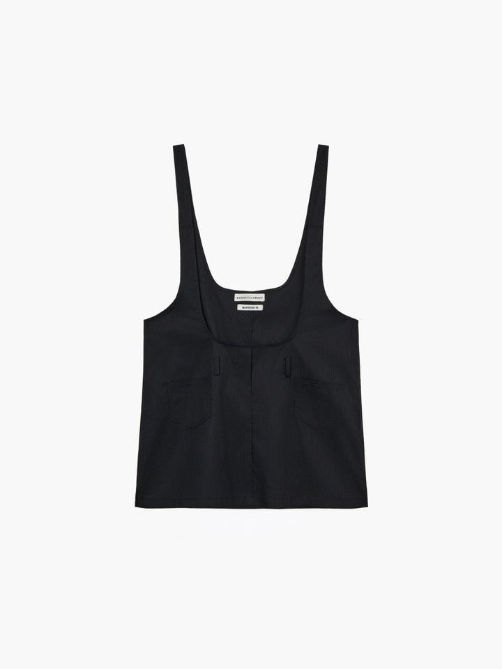 Margesherwood Belted Apron Mini Dress black
