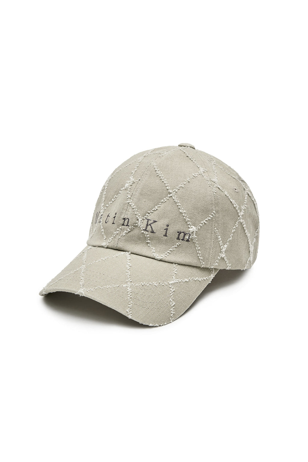 [matinkim] MATIN TYPO QUILTED BALL CAP IN LIGHT KHAKI