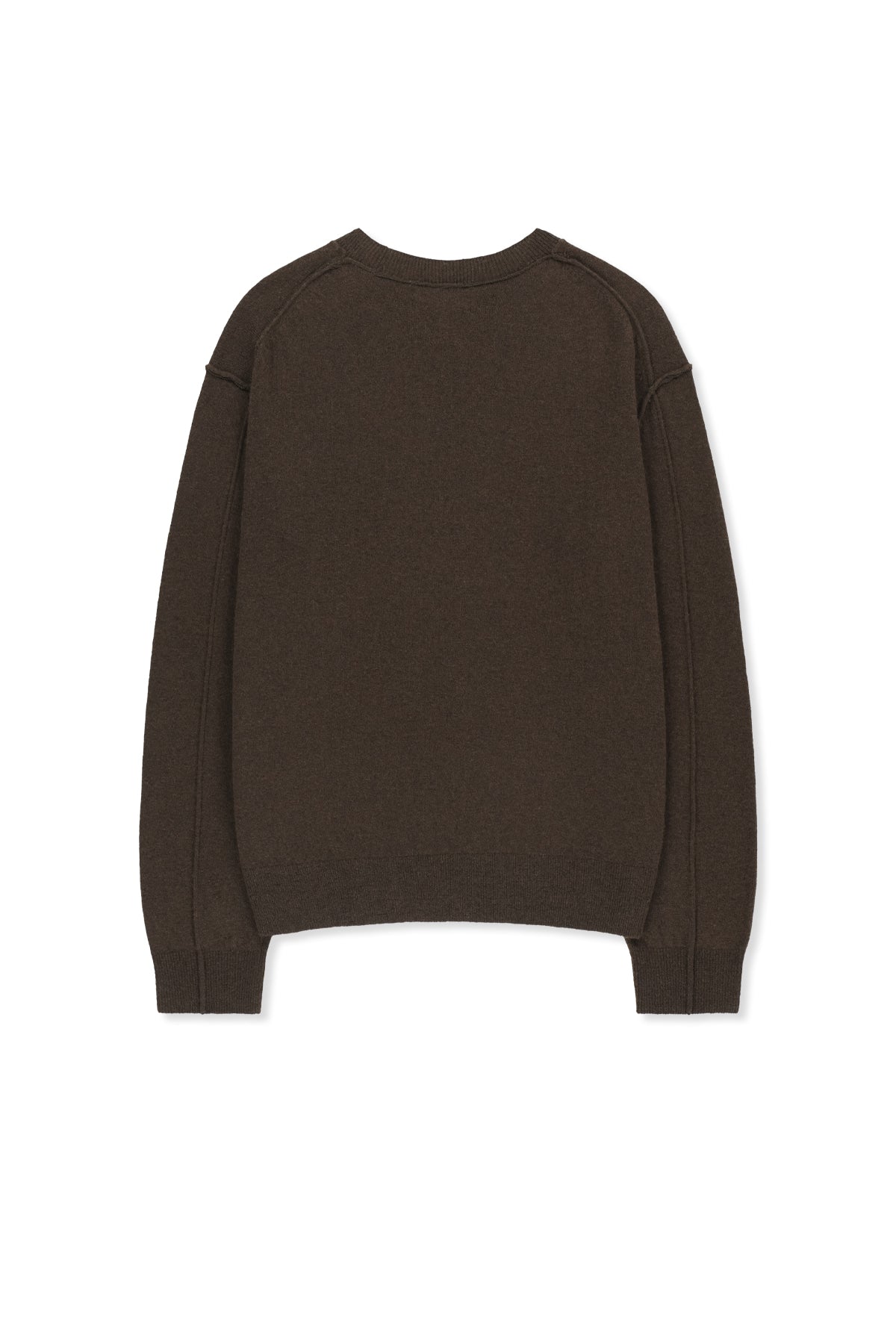 Matinkim Cashmere Blended Panel Knit Pullover IN Brown