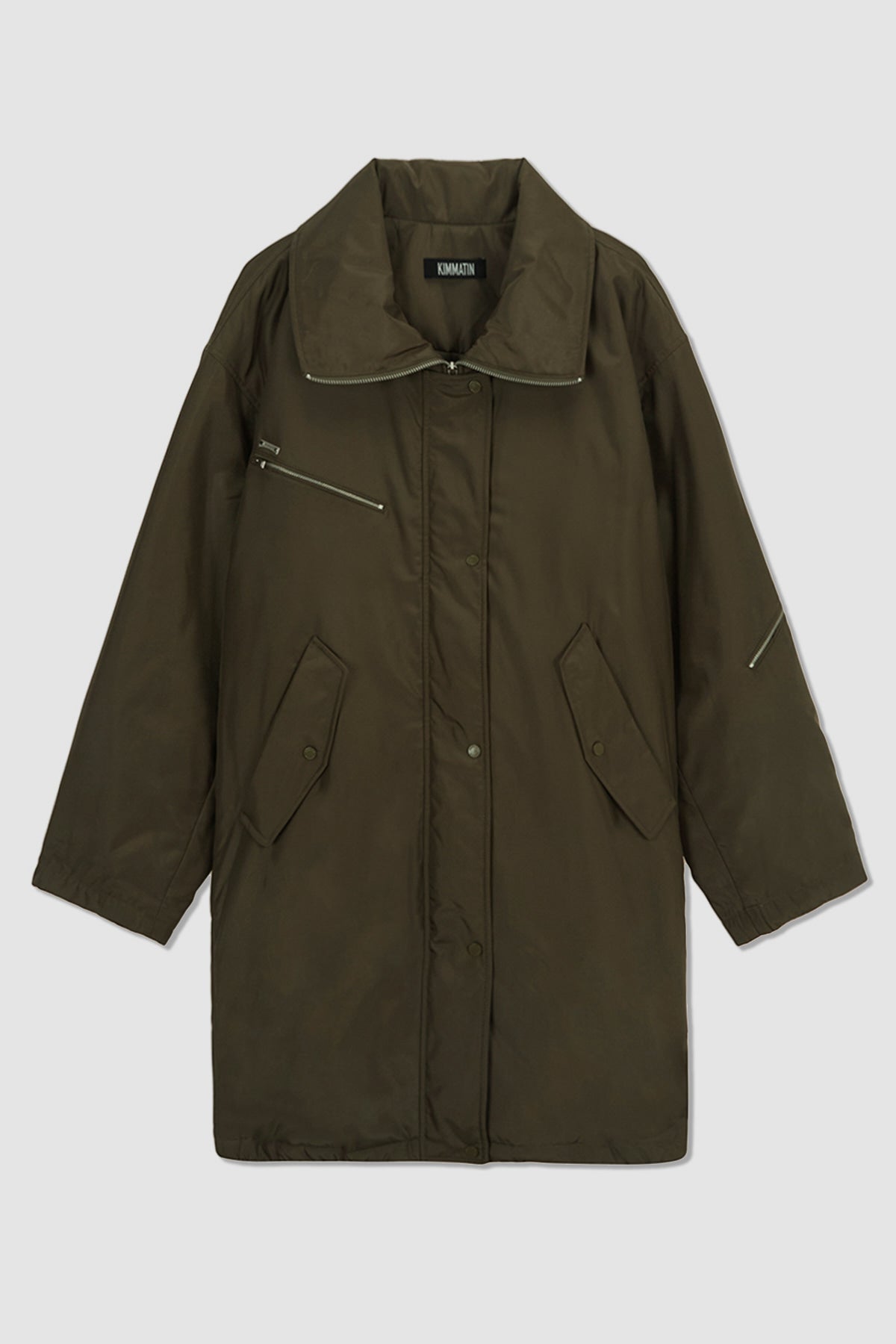 Matinkim Highneck Oversize Padded Jumper IN Khaki