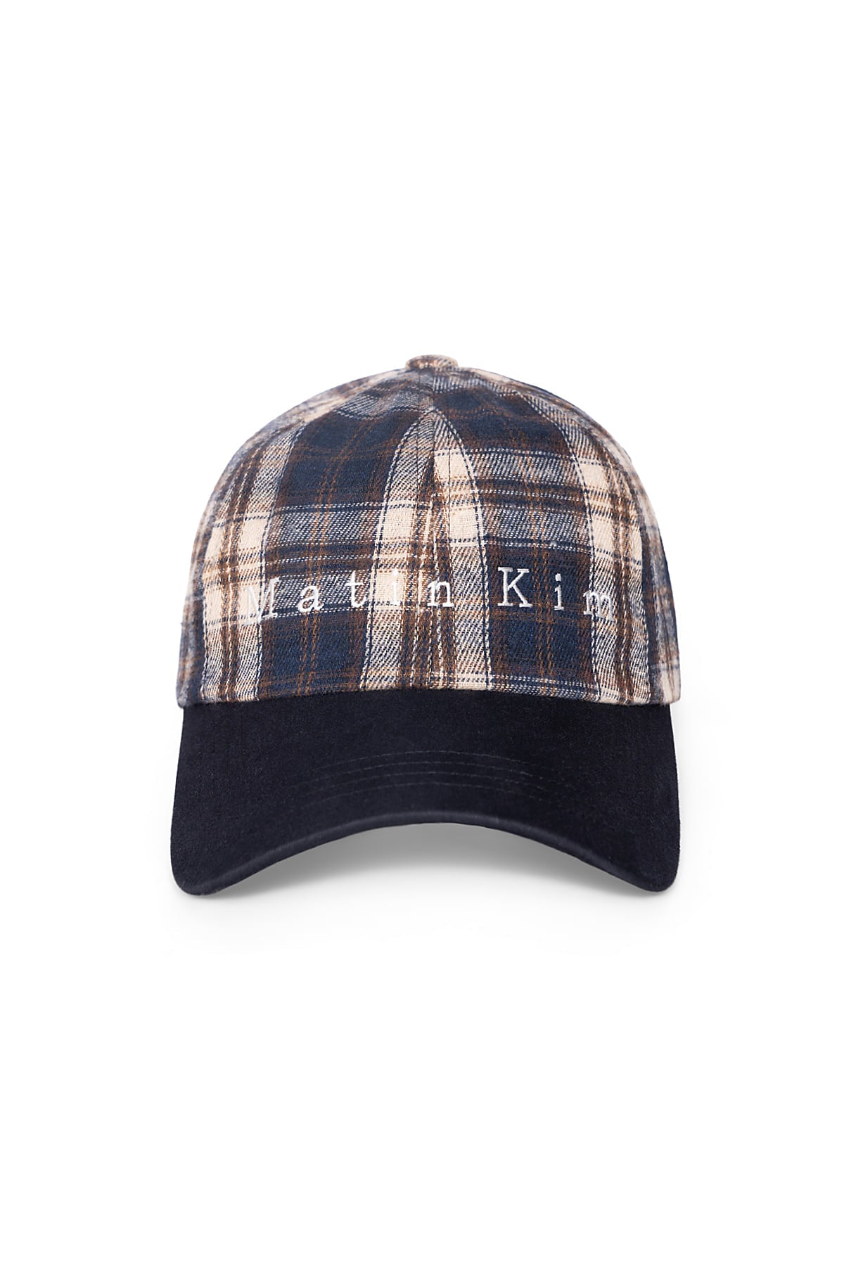 Matinkim Matin Contrast Brim Check Ball Cap IN Navy