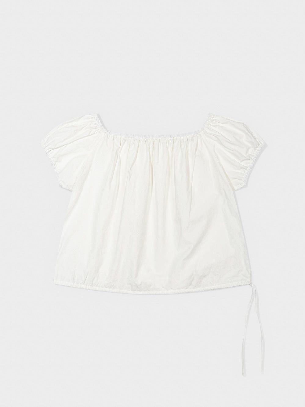 Low Classic Shirring Volume Top Off White