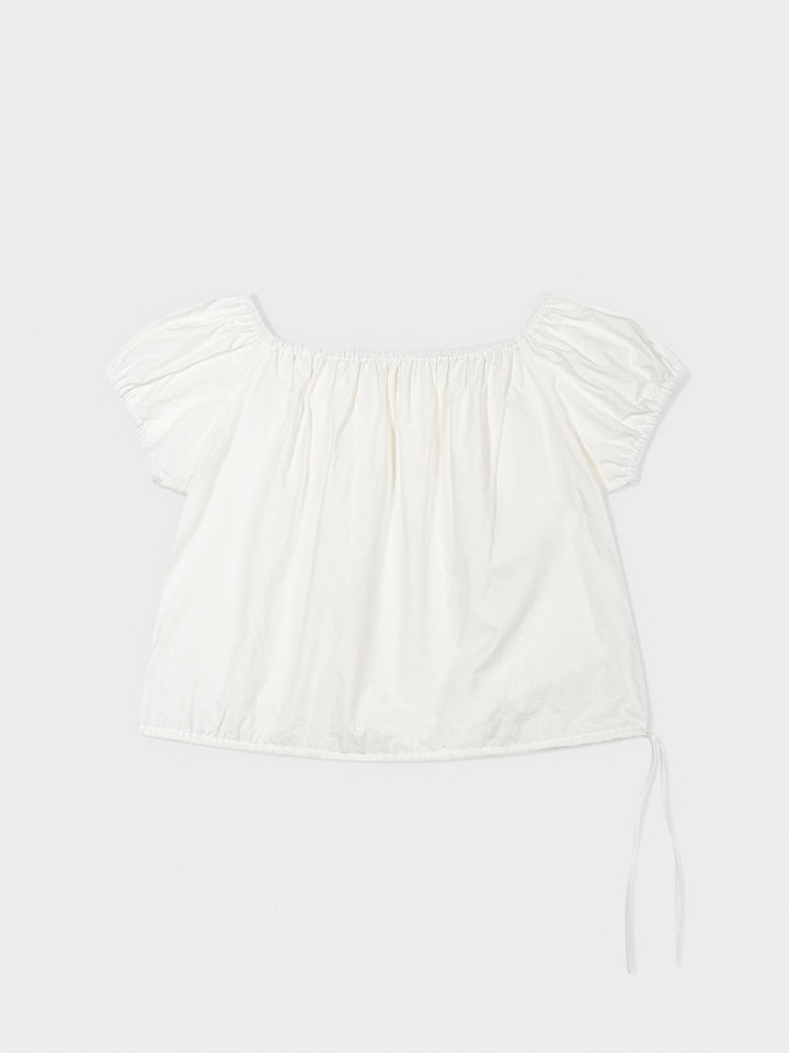 Low Classic Shirring Volume Top Off White