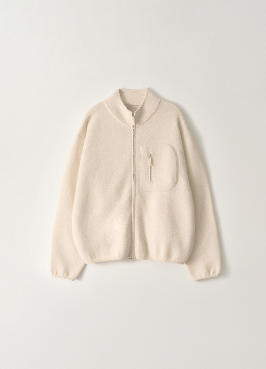 Nothing Written Dicky zip-up jumper (Ivory)
