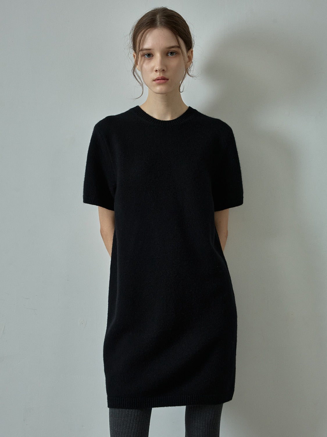 Facade Pattern 90s Knitwear Dress black