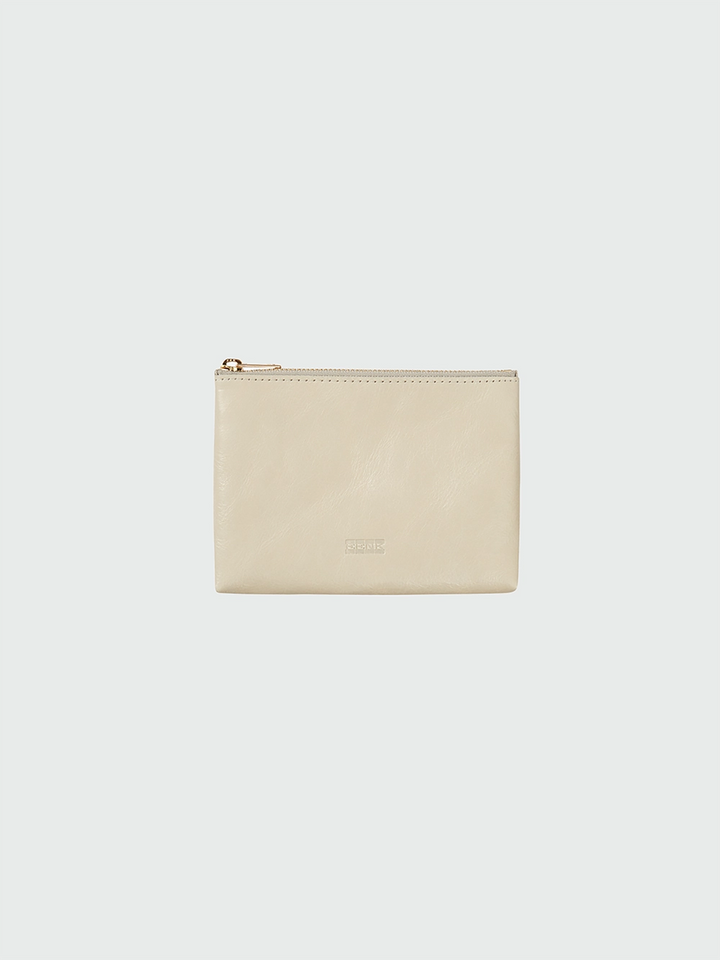 EENK Leather Coin Pouch - Beige