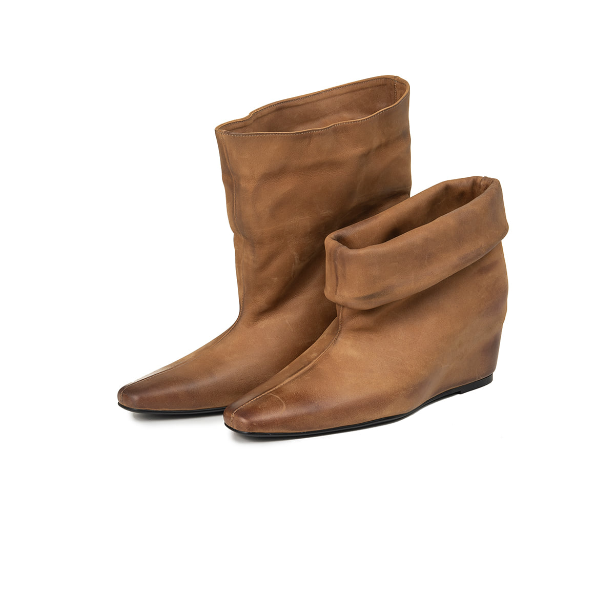 Osoi Cuff Boots Camel Brown