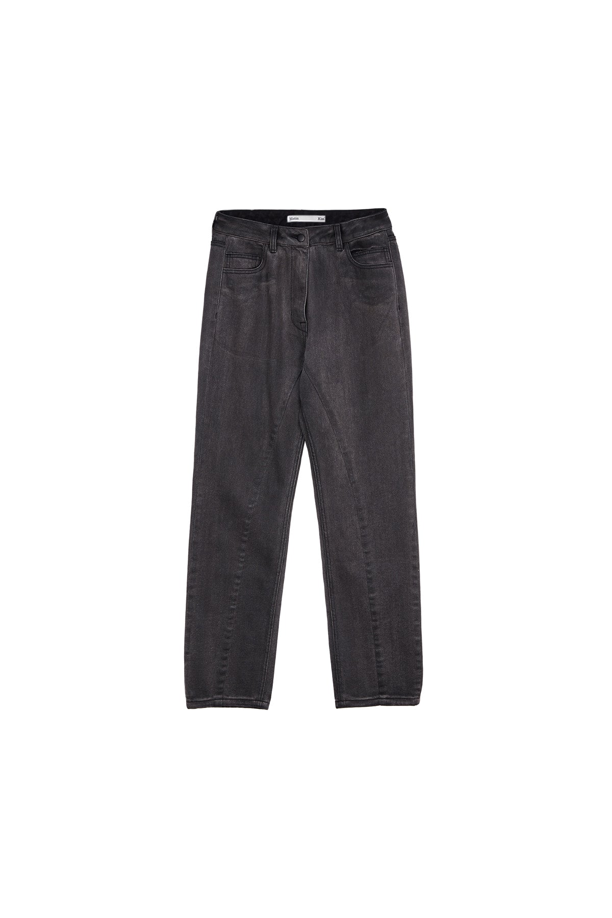 Matinkim Coating Washed Denim Pants IN Black