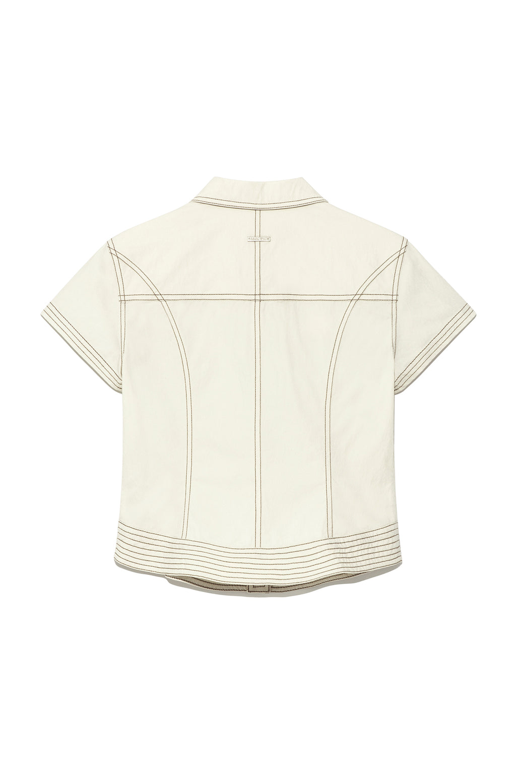 Matinkim Stitch Point Slim Shirket IN Light Beige