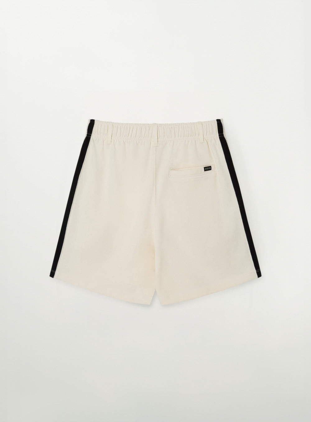 Satur Lawton Lining Track Shorts - Cream Black