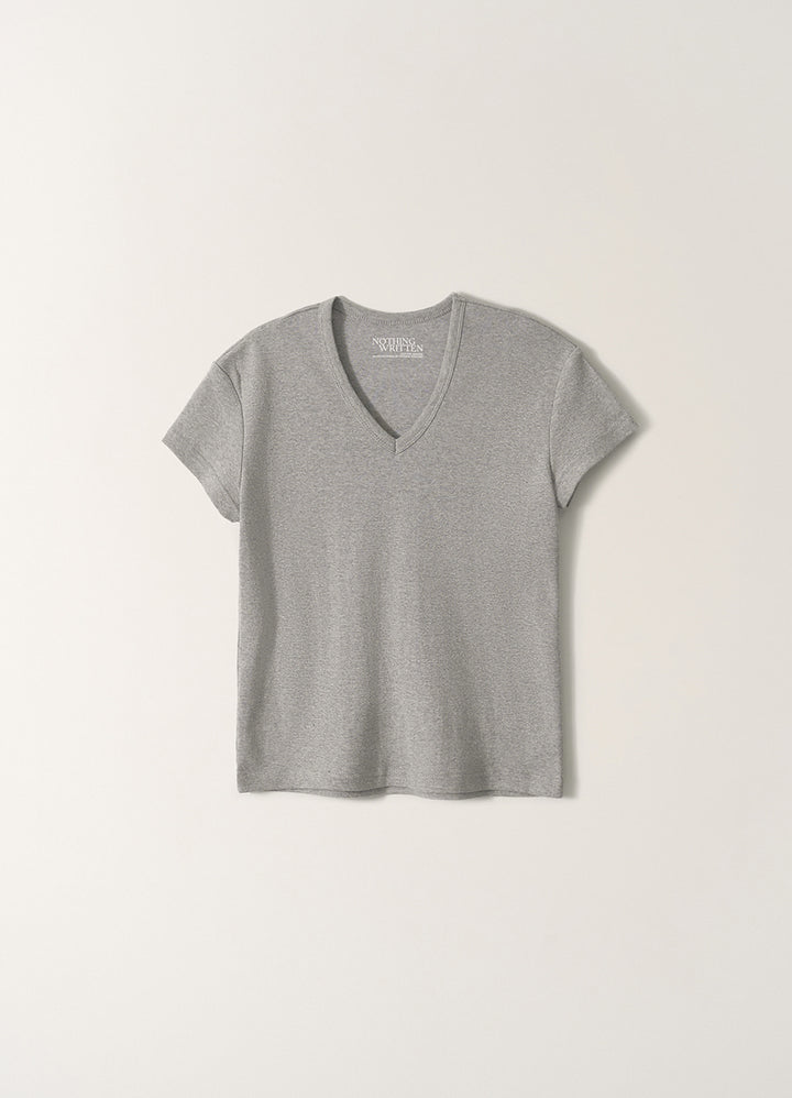 Nothing Written 90s v-neck t-shirt (Gray)
