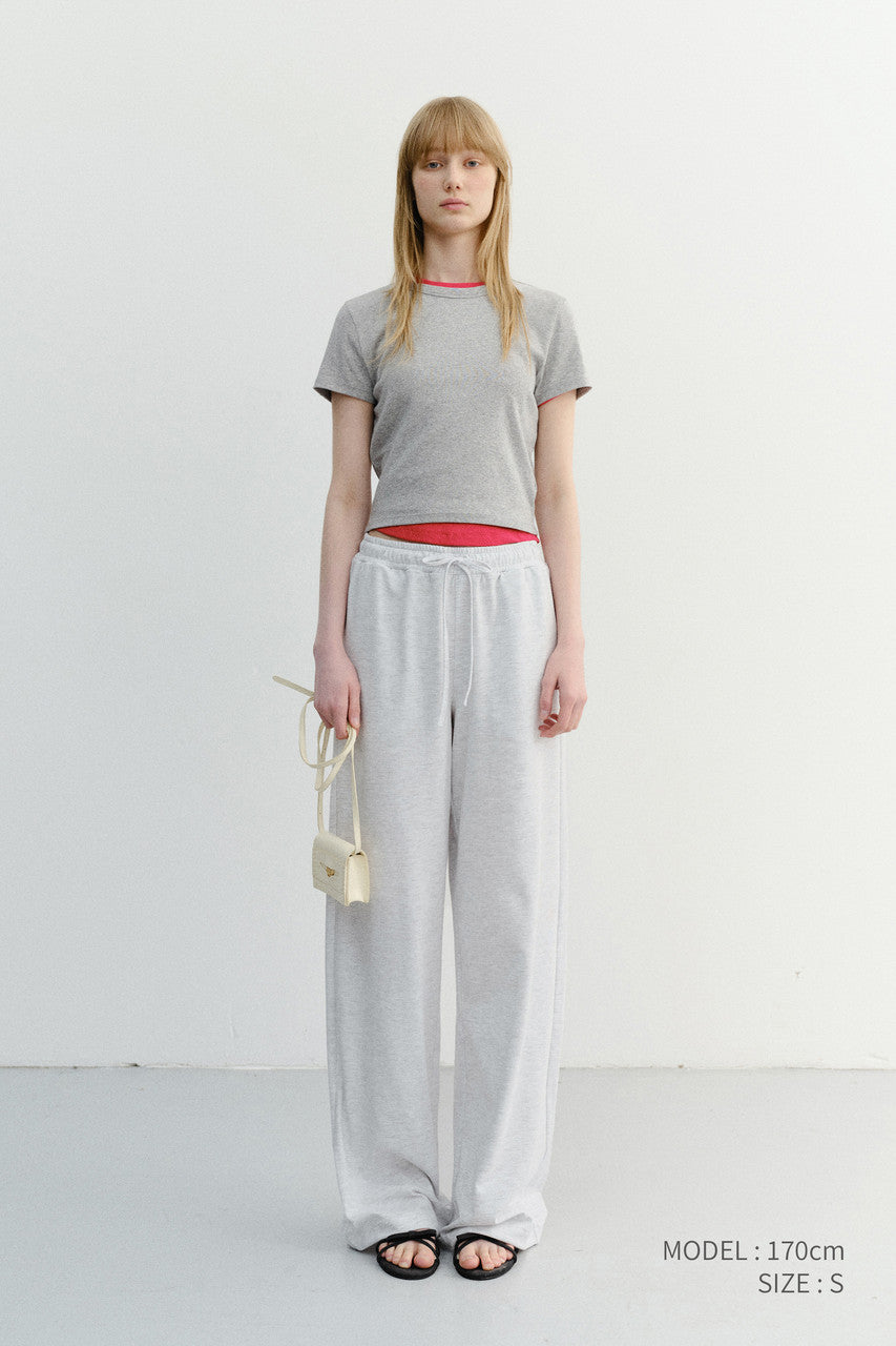 Dunst Summer Wide Jogger Pants Light Melange Grey