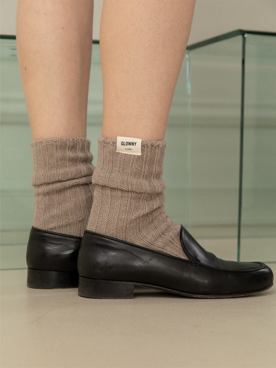 GLOWNY G Cozy Socks (Beige)