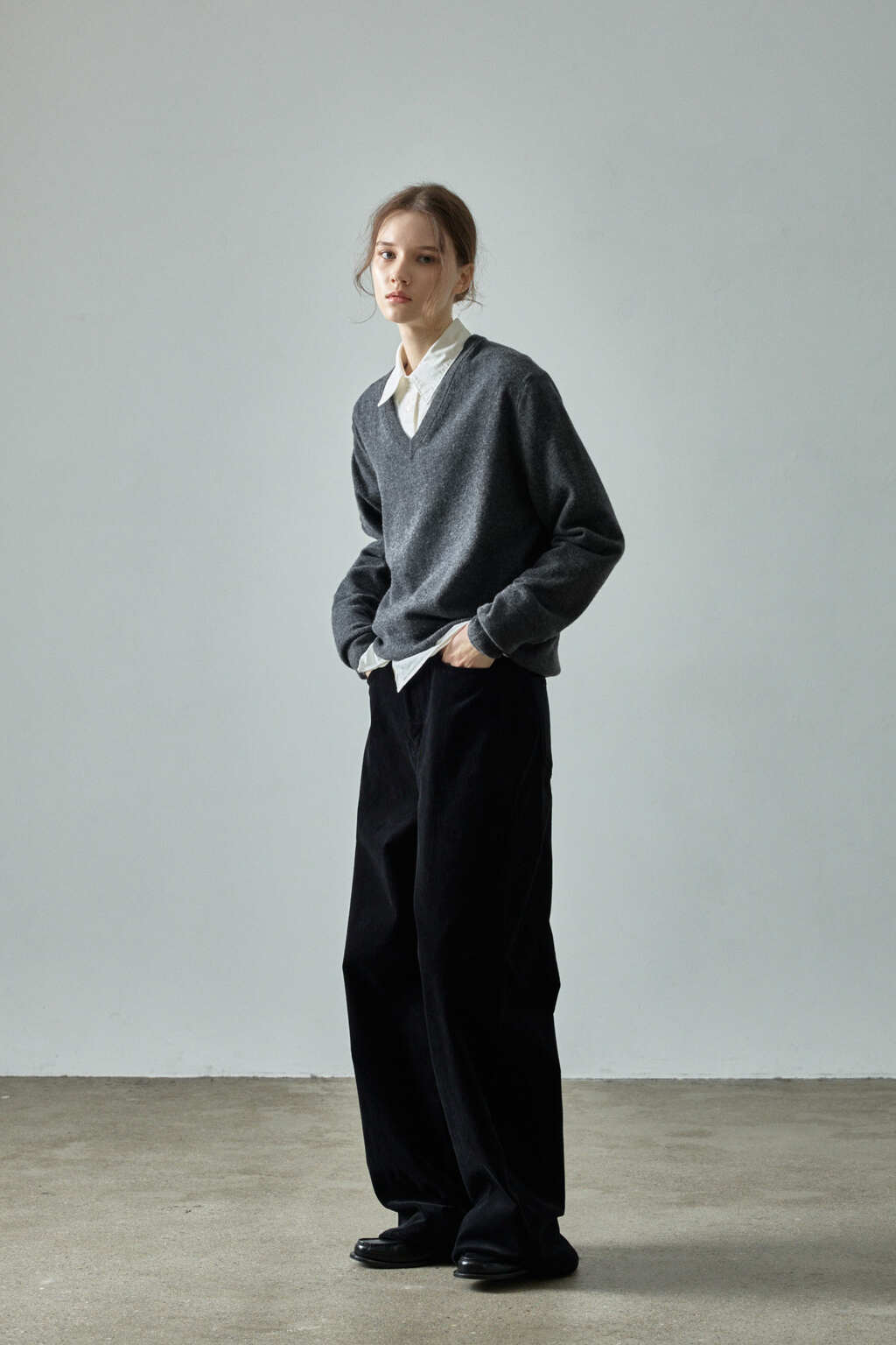 Facade Pattern Classic Corduroy Pants black