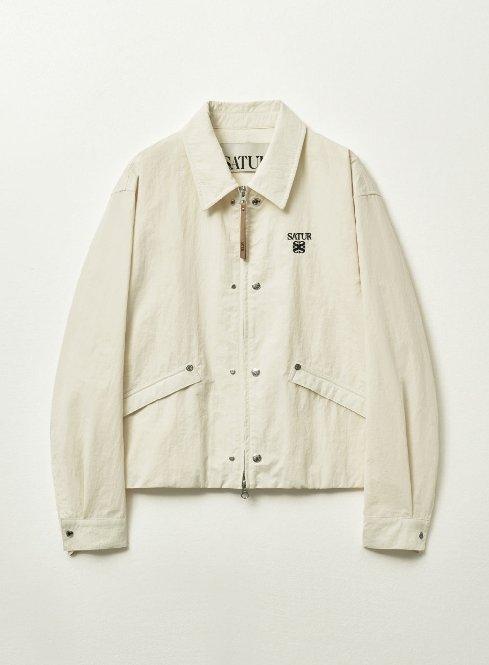 [satur] (W) Teo Nylon Coach Jacket - Cream