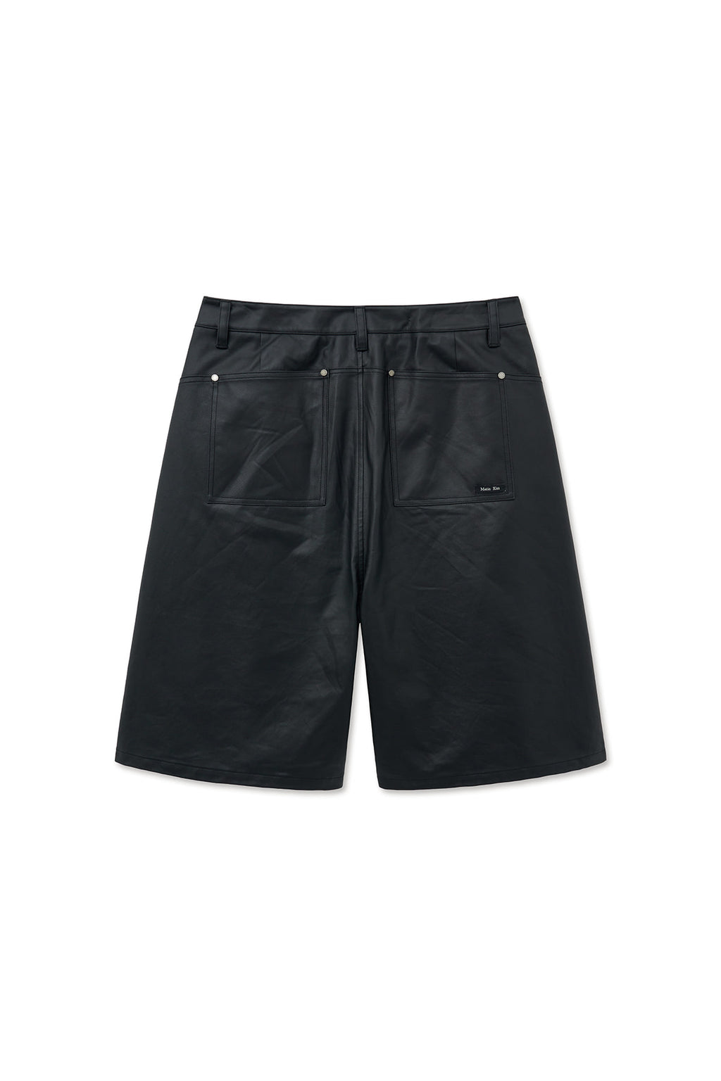 Matinkim Matt Coating Bermuda Pants For Men IN Black