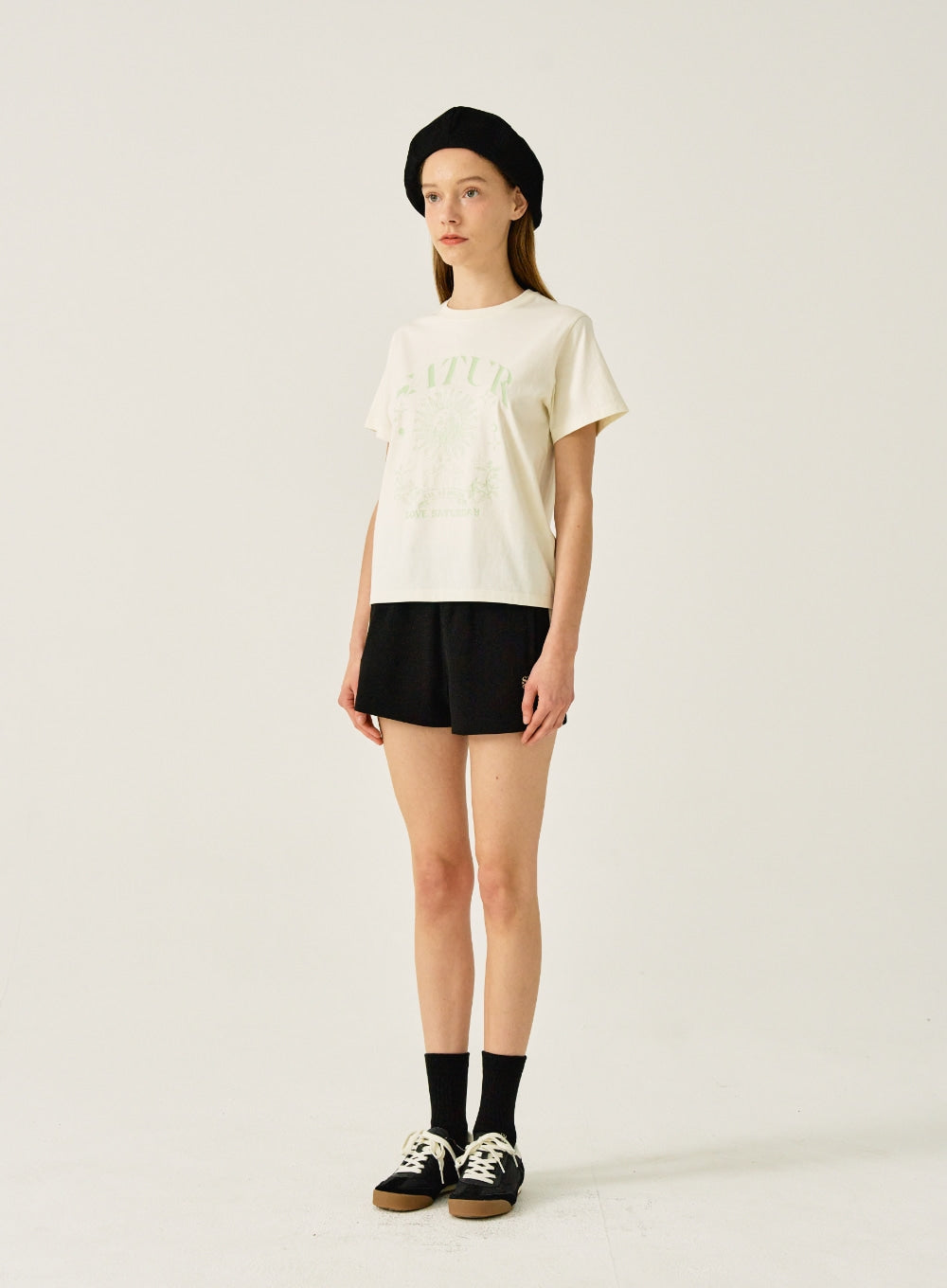 [satur] (W) Tarot Graphic T-Shirt - Cream Yellow