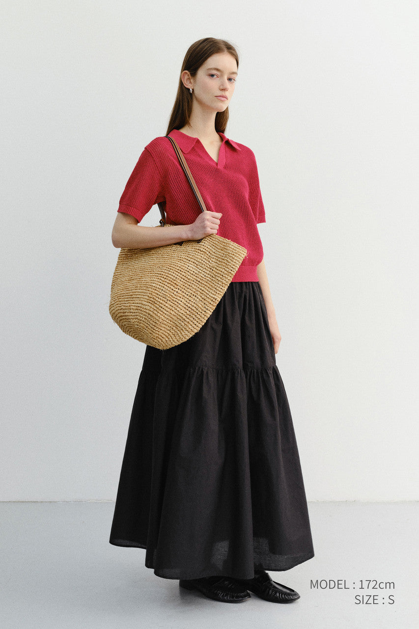 Dunst Tiered Maxi Skirt Black