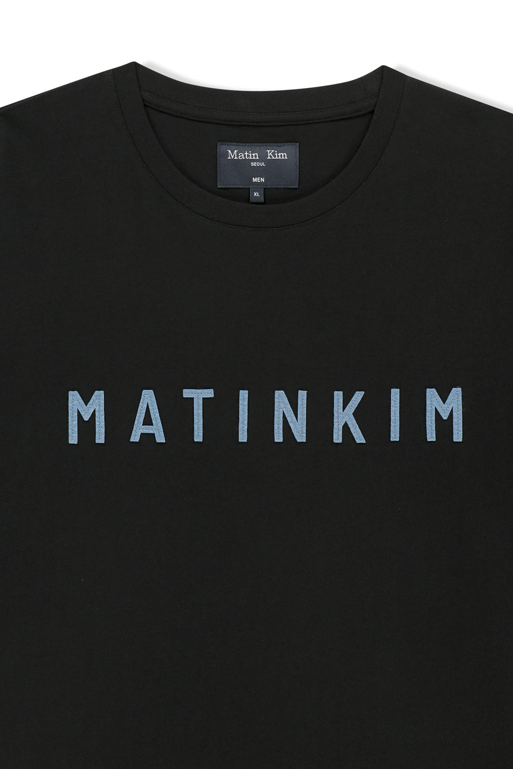 Matinkim Applique Felt Logo Top For Men IN Strong Black