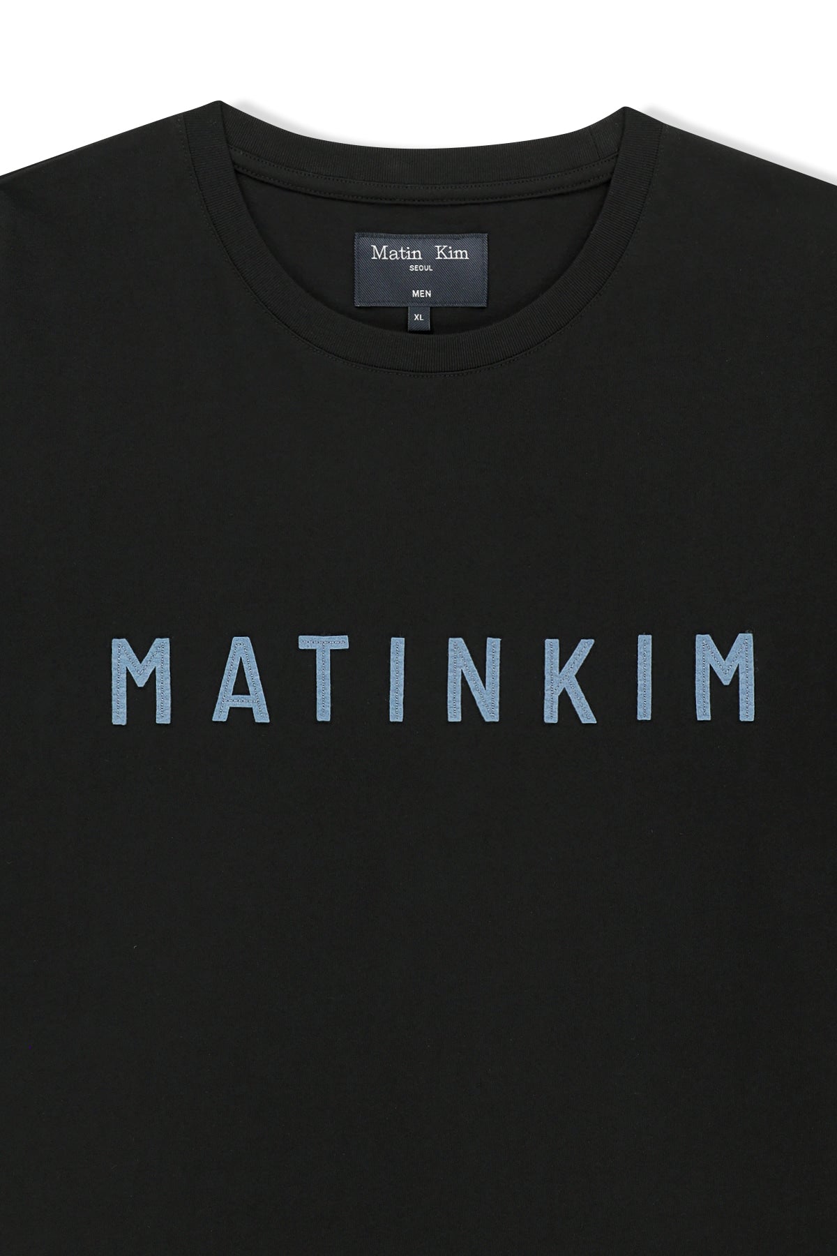 Matinkim Applique Felt Logo Top For Men IN Strong Black