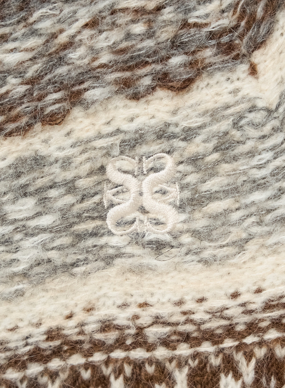 [satur] (W) Nordic Reverse Knit Cardigan - Natural Beige