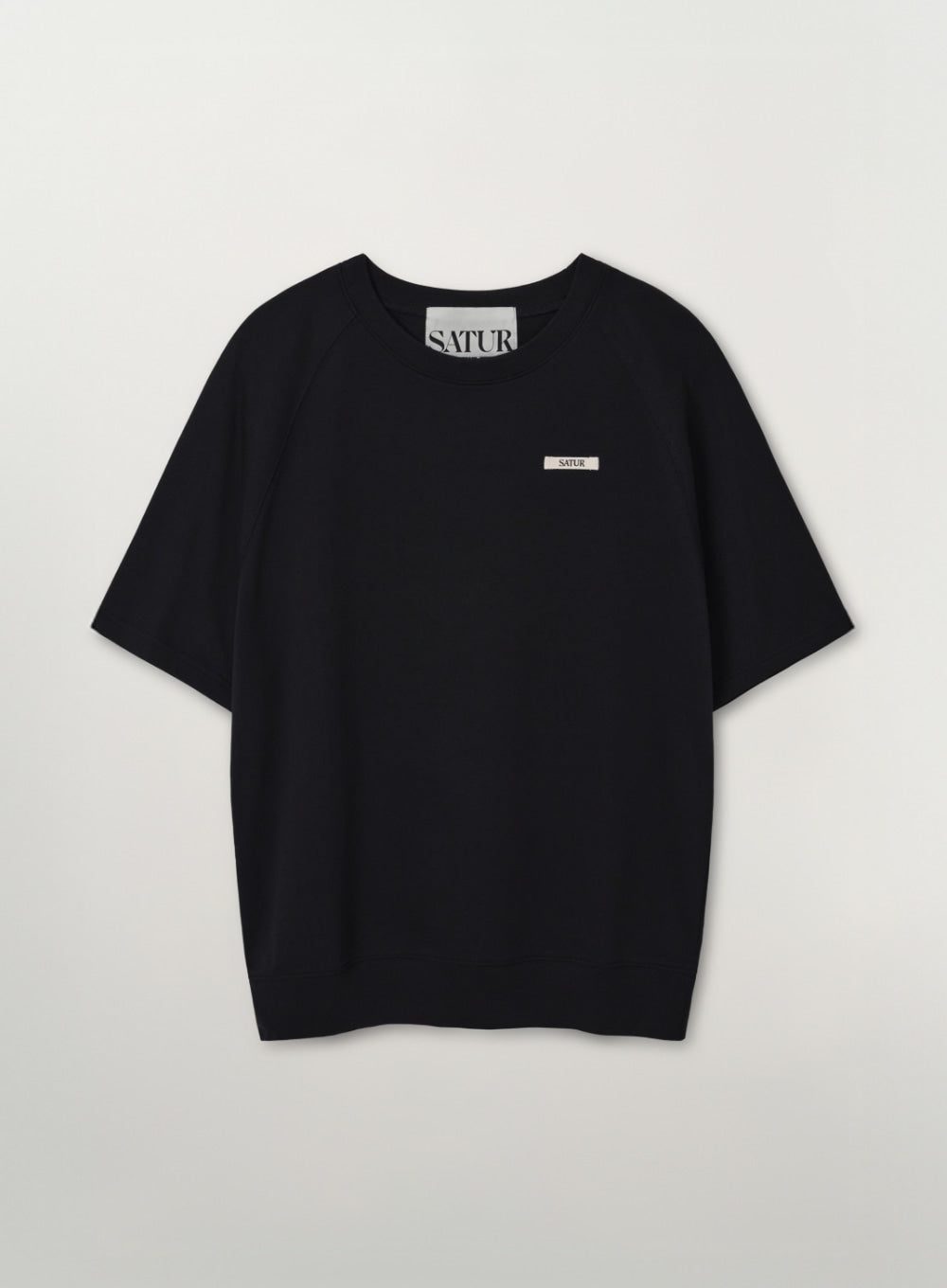 Satur Basic Half Sweatshirt - Black