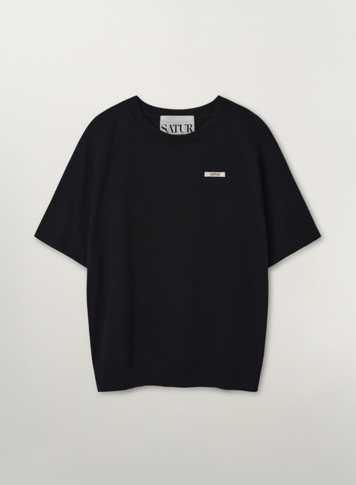 Satur Basic Half Sweatshirt - Black