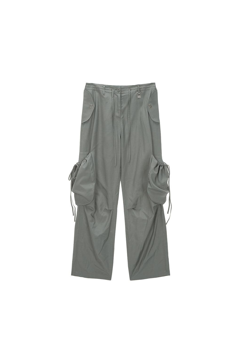 Matinkim String Point Big Pocket Cargo Pants IN Light Khaki