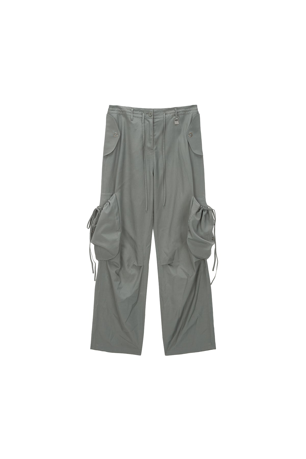 Matinkim String Point Big Pocket Cargo Pants IN Light Khaki