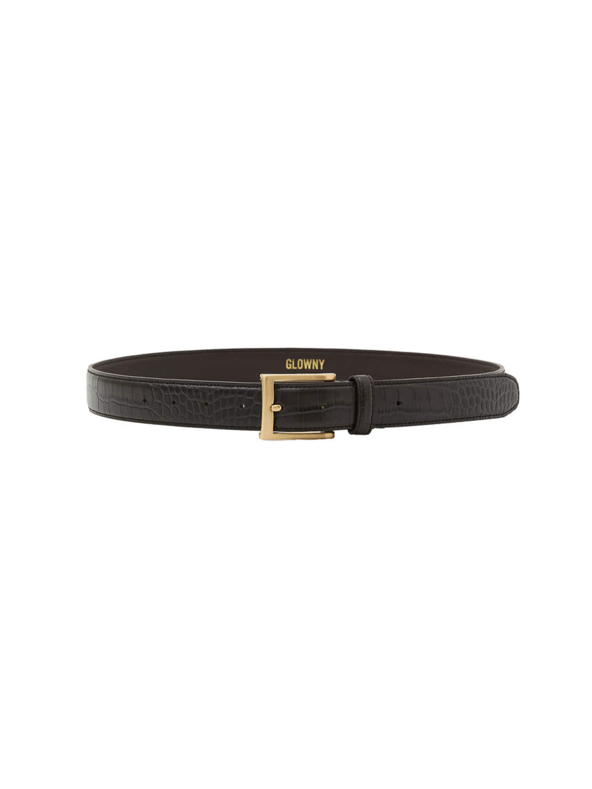 GLOWNY G Crack Leather Belt (Dark Brown)