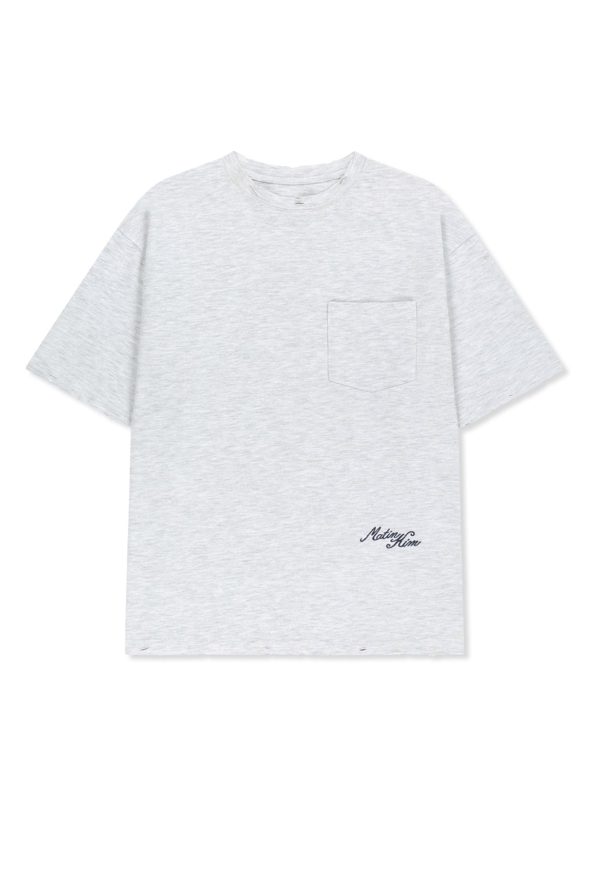 Matinkim Calligraphy Back Logo Pocket Top IN Light Grey