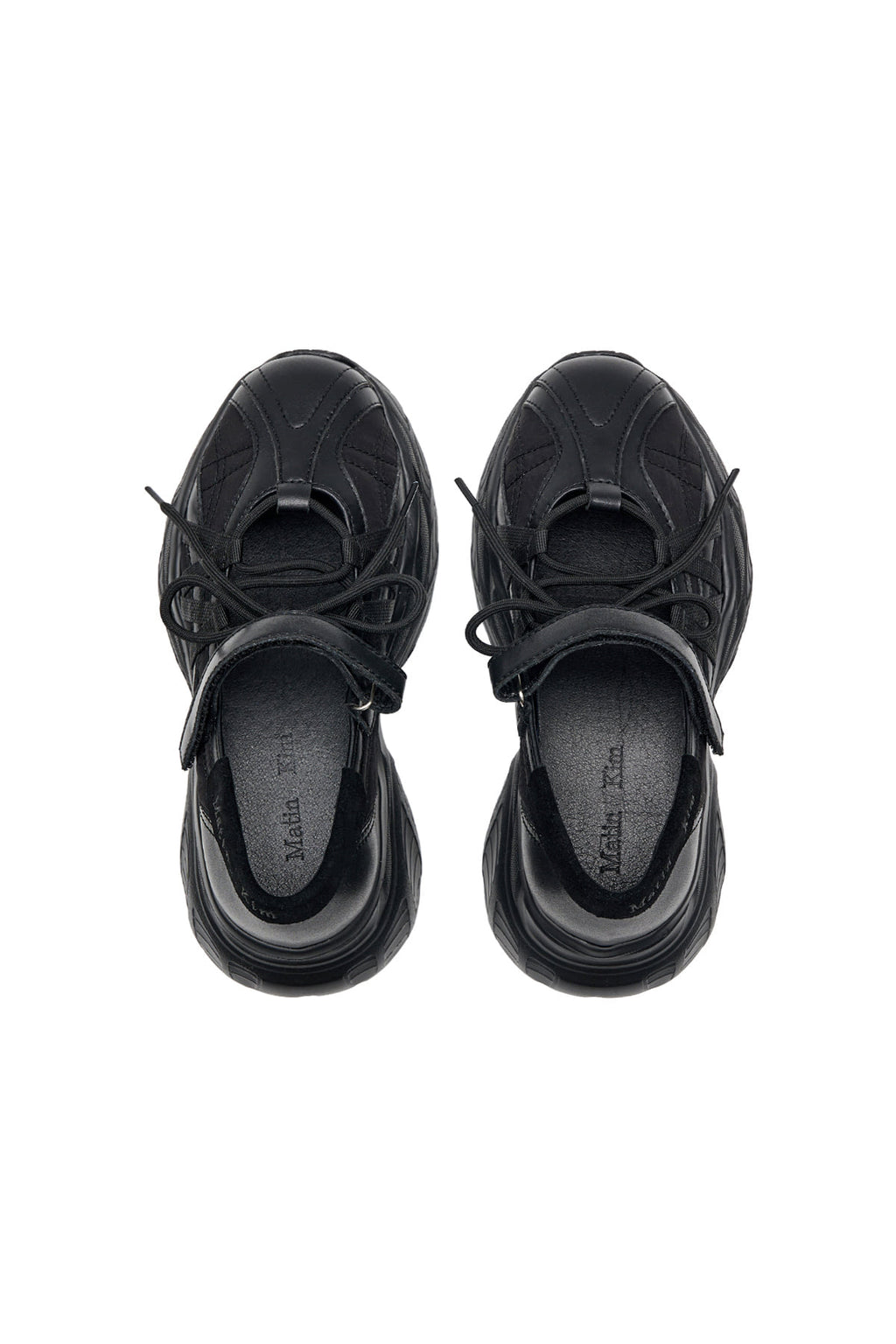 Matinkim Lace UP Chunky Ballet Sneakers IN Black