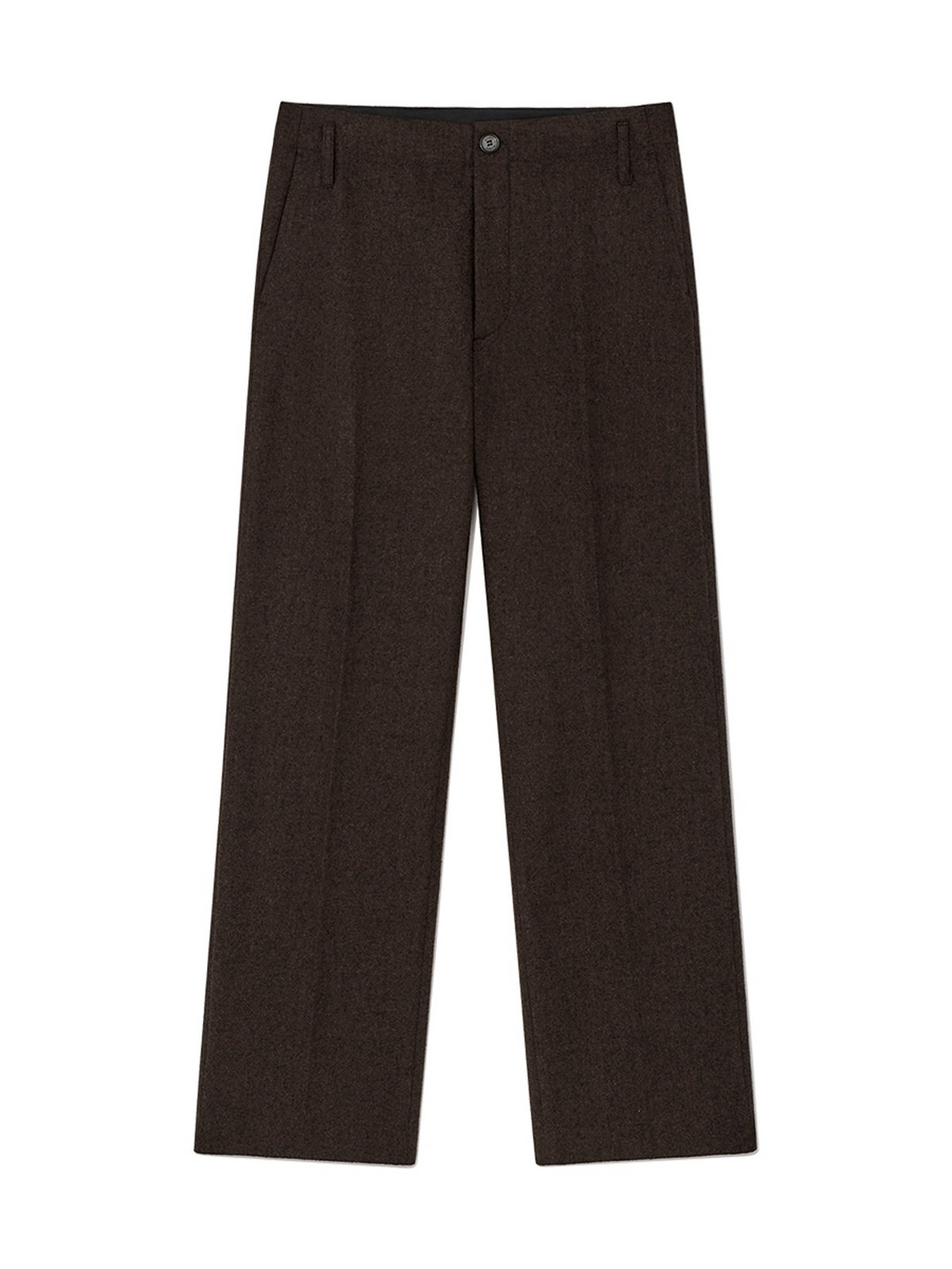 GLOWNY G Straight Wool Pants (Brown)